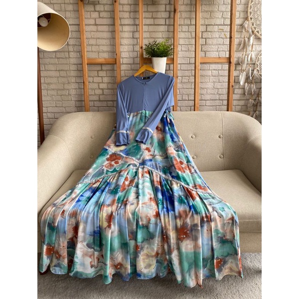 NuNa Dress #Denim By Seinaa Hijab AllSize (Gamis Only)