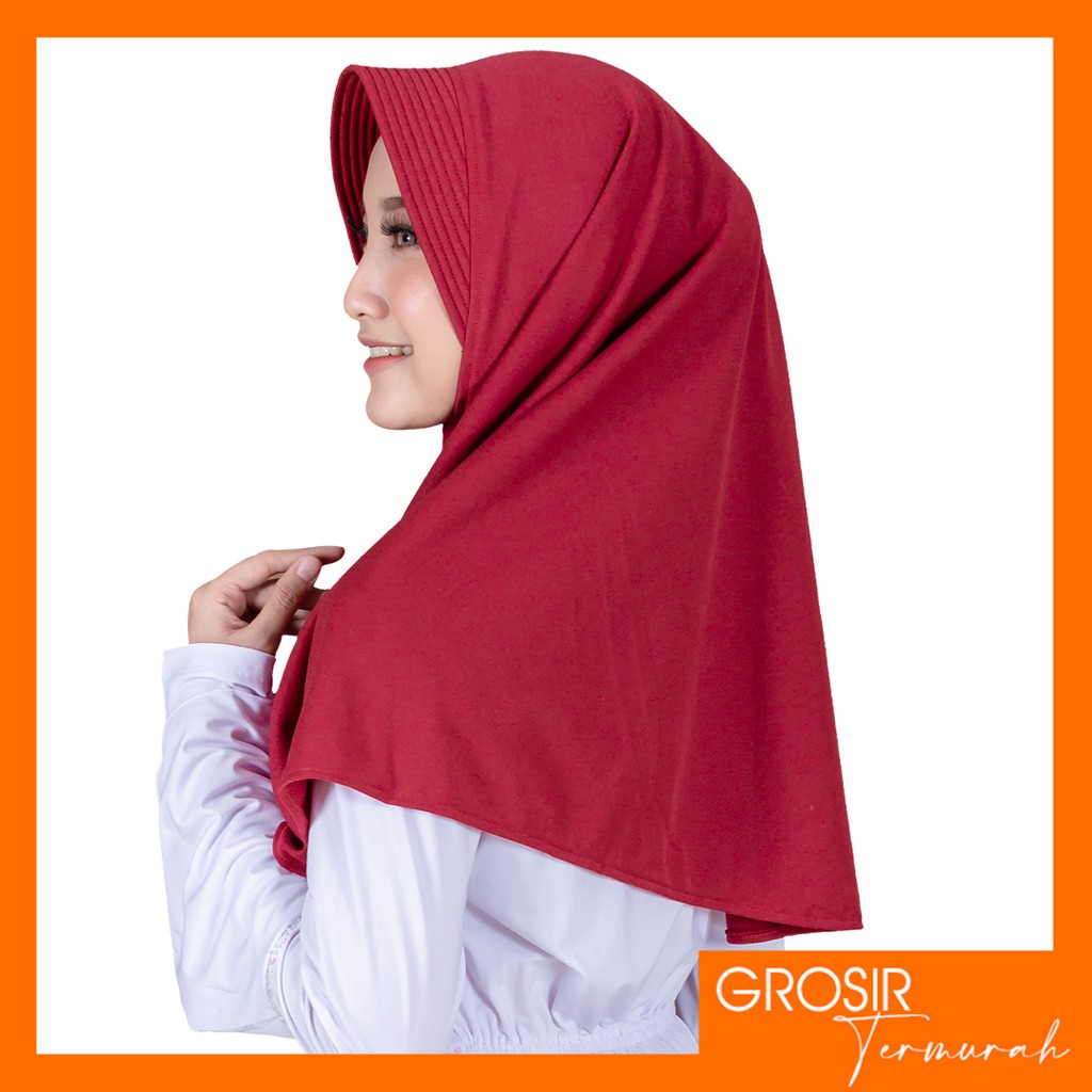 Terlaris..Jilbab Instan ASHA M | Hijab Instan Kaos Bergo Kerudung Instan | Pet Antem Benza