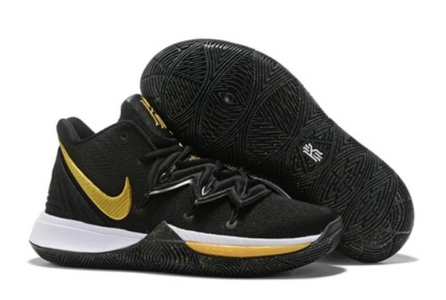 kyrie 5 black gold white