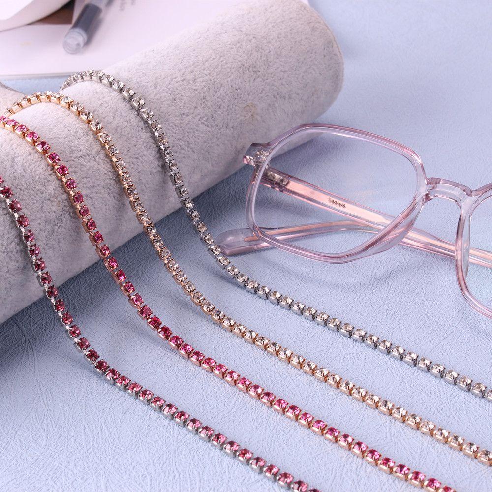 Lily Rantai Kacamata Wanita Kalung Rhinestones Eyeglasses Cord Holder