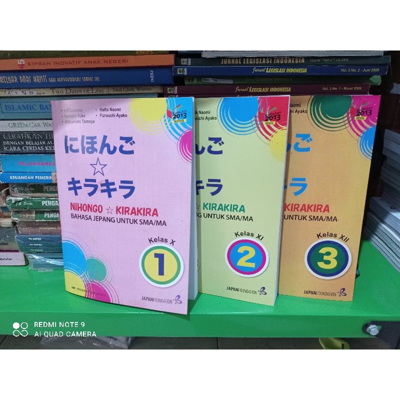 buku bekas kurikulum 2013  edisi revisi  NIHONGO  KIRAKIRA   BAHASA JEPANG UNTUK SMA  MA   ERLANGGA