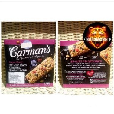 

CARMANS carmans super berry muesli bars blueberry&goji 270gr