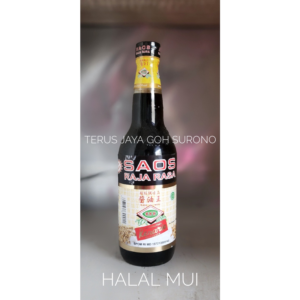 

Kecap Saos Raja Rasa 600ml halal MUI Kenarie KKK Raja Rasa