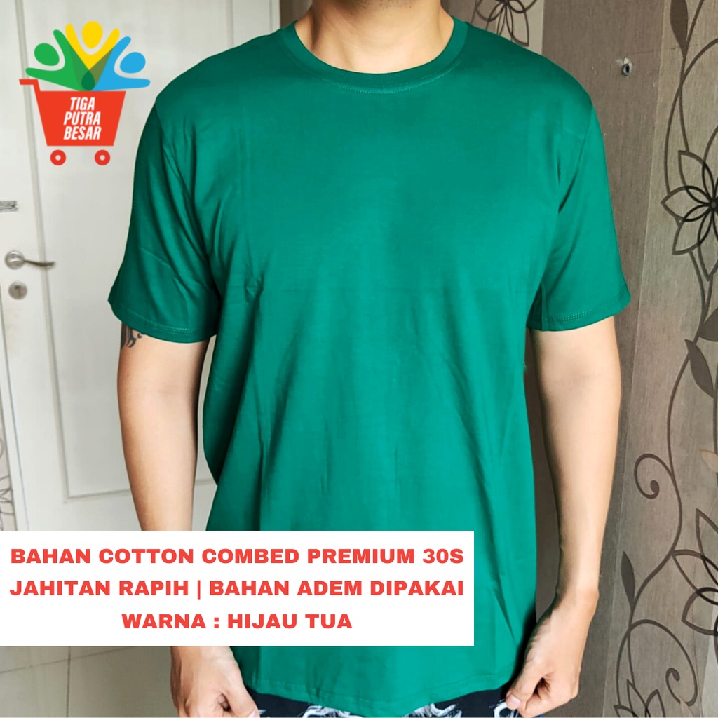 KAOS POLOS PREMIUM 100% KATUN COMBED 30S BERKUALITAS