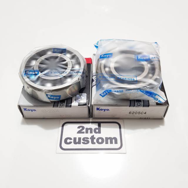 Klaher kruk as set kanan kiri Ninja 150 R RR ZX KR Koyo 63 22 6205 C4 laher bearing skf ntn fag c3