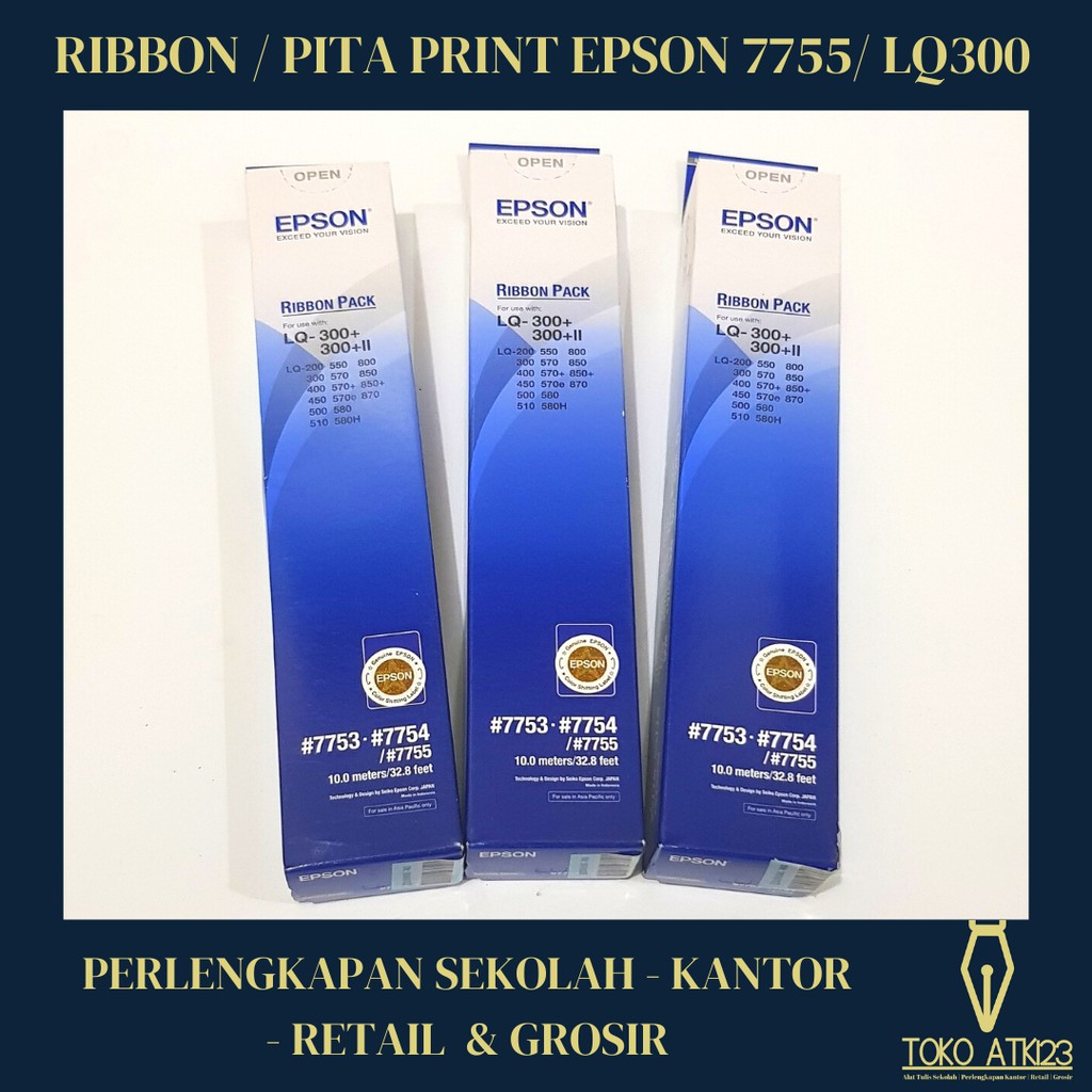 Ribbon Pack / Pita Printer Epson LQ-300 LQ-310 7753 7754 7755 ORIGINAL