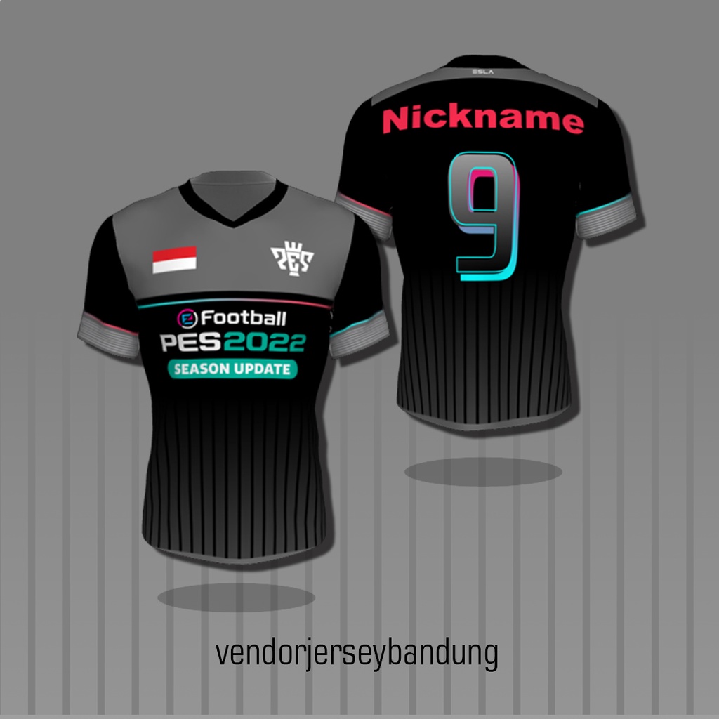 [Bisa COD] Kaos Jersey Bola PES 2022 eFootball v3