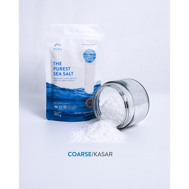 PURA PUREST SEA SALT 300 GR - GARAM LAUT NATURAL (COARSE/KASAR)