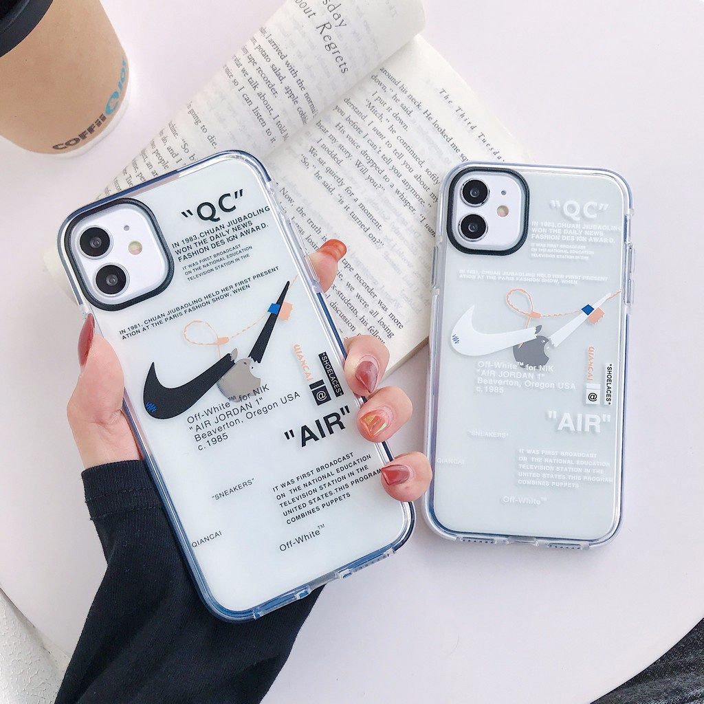 Casing iPhone 12 11 Pro Max 7 8 Plus 6 6S Plus X XS Max XR Transparent Black Border Soft Fashion Cover