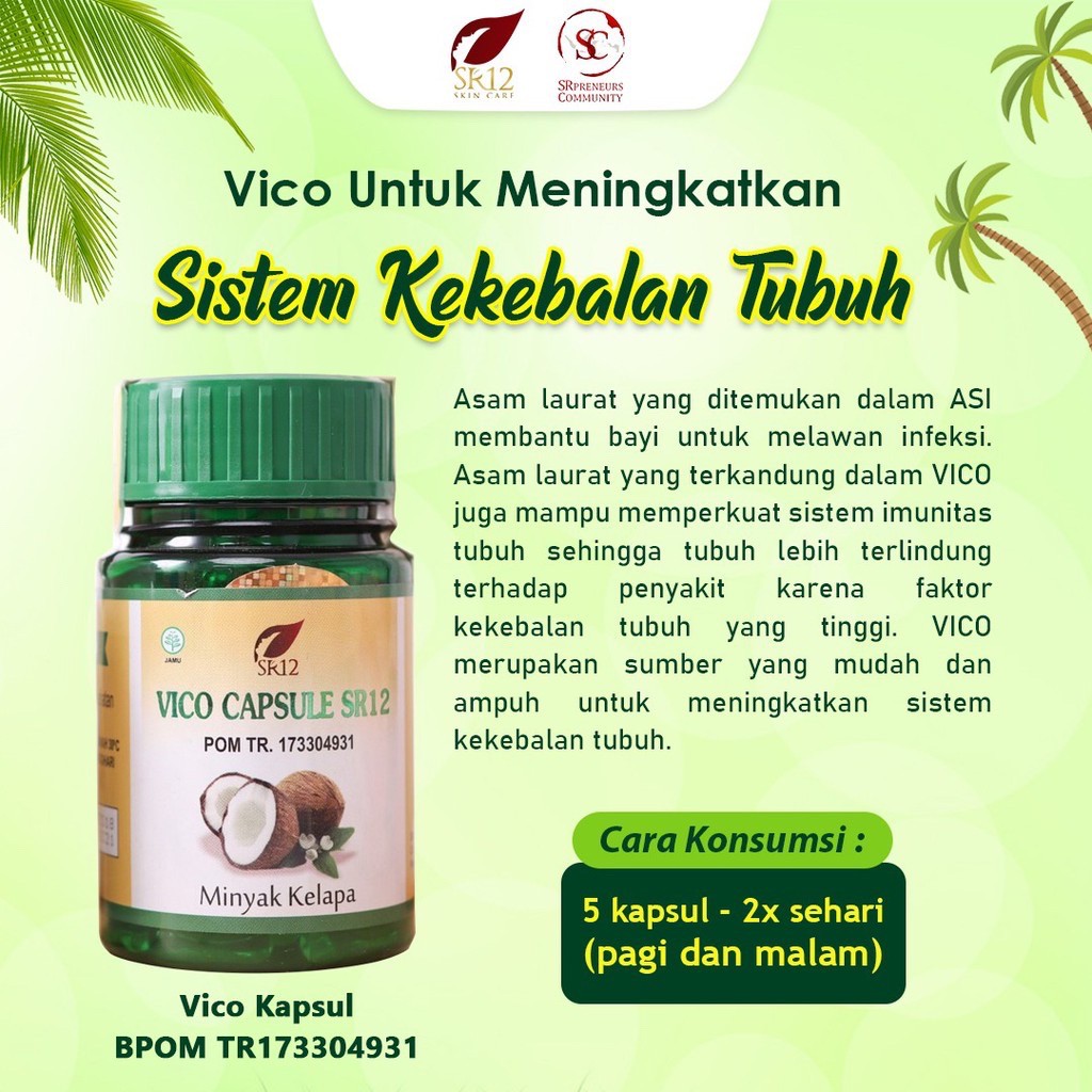 Virgin Coconut Oil Vco Minyak Kelapa Murni Vico Kapsul Sr12 Sejuta Manfaat Untuk Kesehatan Indonesia