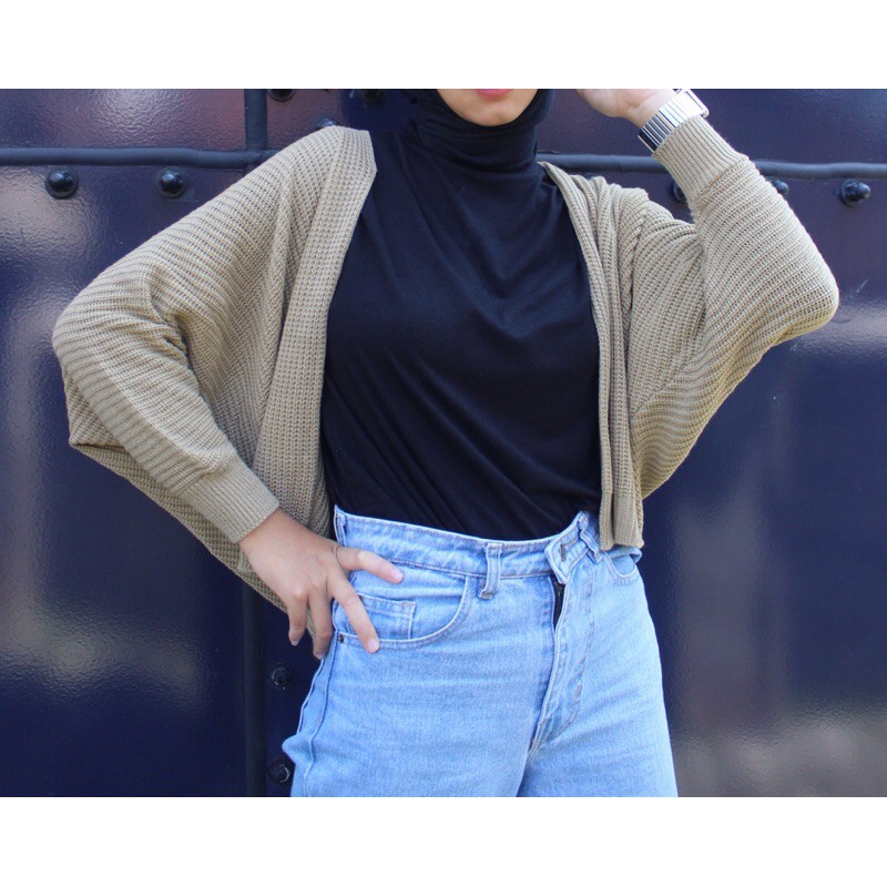 [RAJUT] Cardigan Rajut BATWING tebal-cream