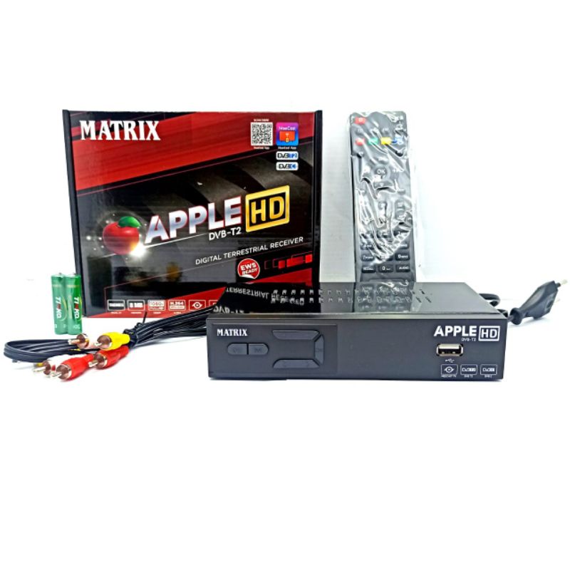 Set Top Box Matrix Aplle  DVB T2 Digital TV Merah Bisa Youtube