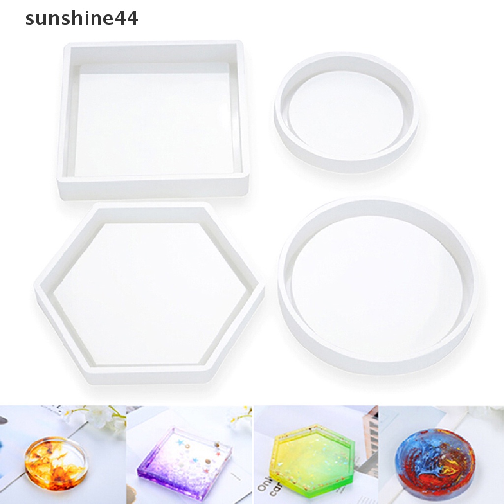 Sunshine Coaster / Tatakan Gelas Bahan Silikon Resin Untuk Membuat Perhiasan