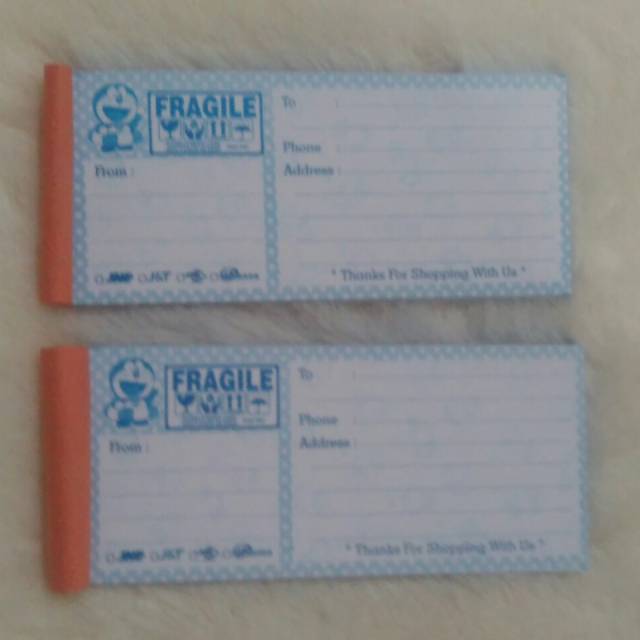 

label pengiriman fragile
