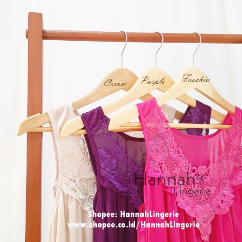 Hannah Lingerie Original Satin Silk Lingerie Sexy Ukuran Jumbo Besar L XL XXL Baju Tidur Bigsize 228