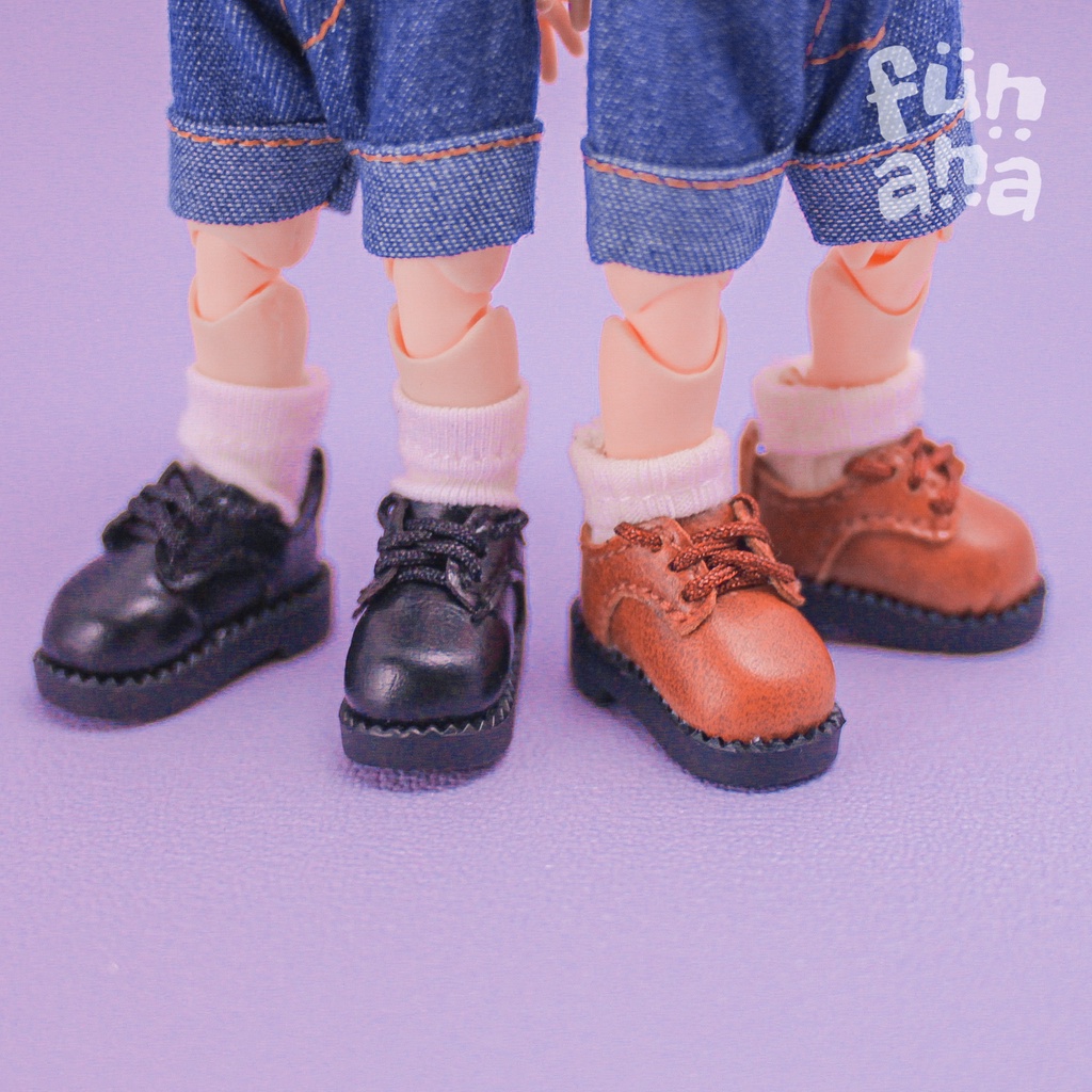 Sepatu Shoes OB11 YMY Nendoroid Platform Leather 1/12