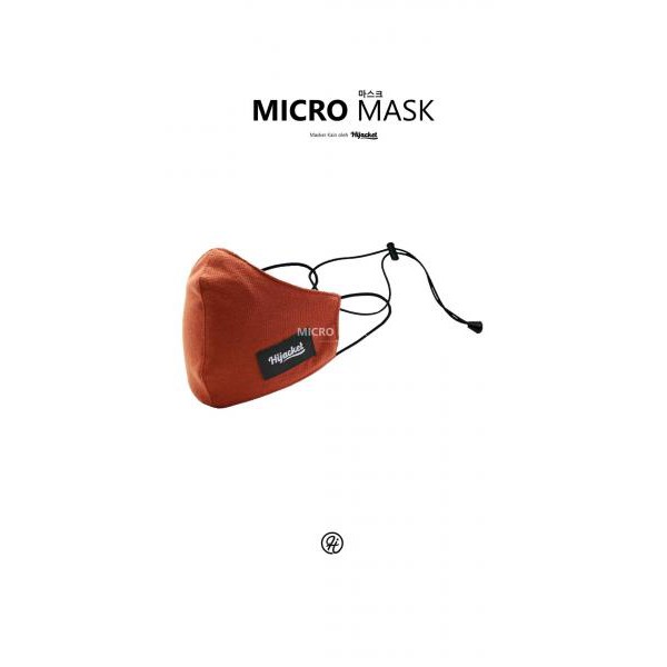 HIJACKET Micro Mask Masker Kain Pria Wanita Tali Karet Elastis Headloop 2 PLY Lapis-TERACOTTA