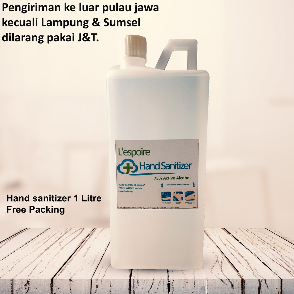 Promosi  Hand Sanitizer WHO Formula 1 Liter Gel dan Cair