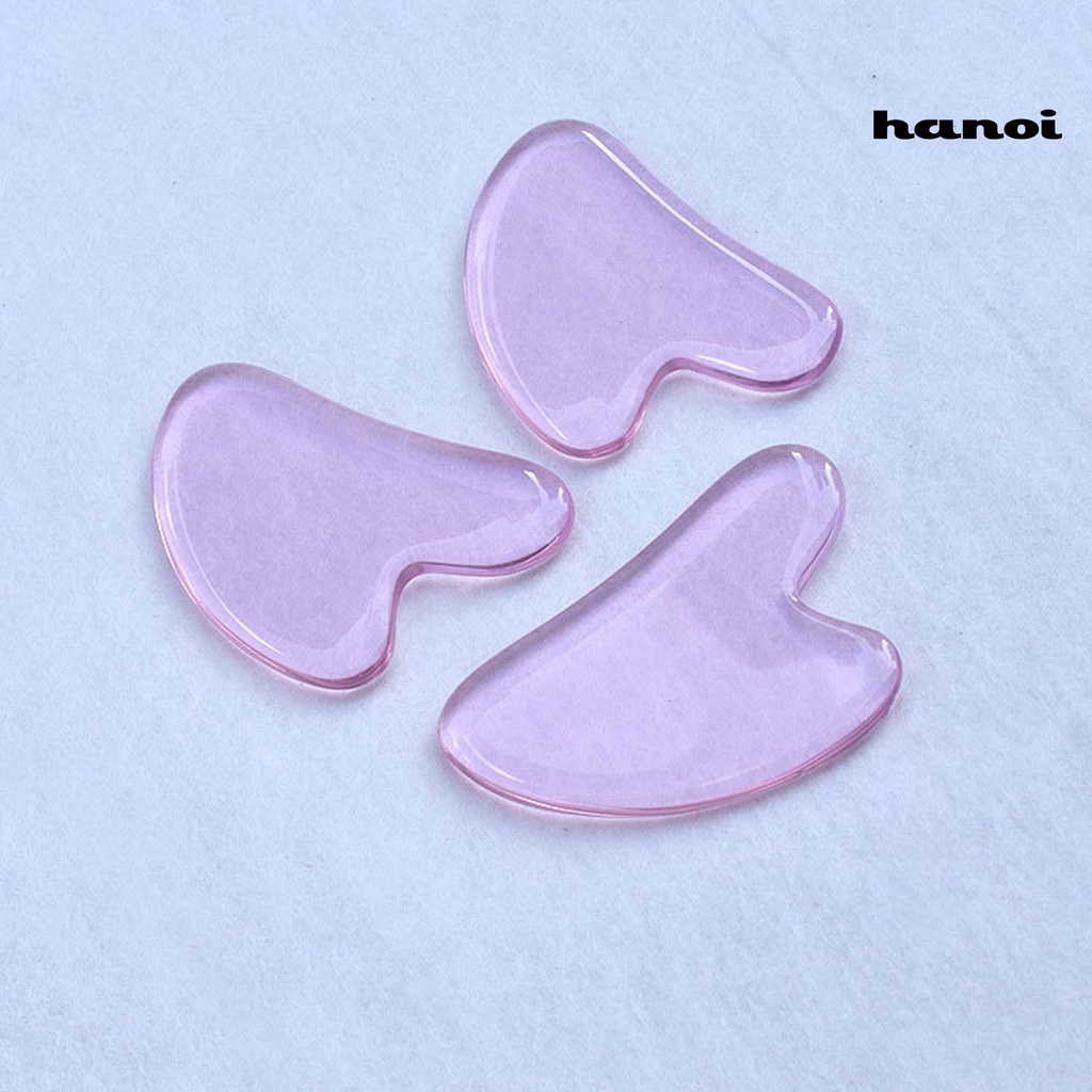 HQTM_Massage Roller Board Heart-Shaped Relieve Face Tension Transparent Skin Care Guasha Stone for Adult