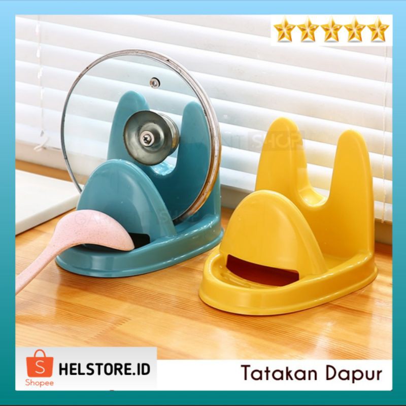 TATAKAN TUTUP PANCI SPATULA PANAS/ Tempat Tirisan Sendok Centong Model Telinga