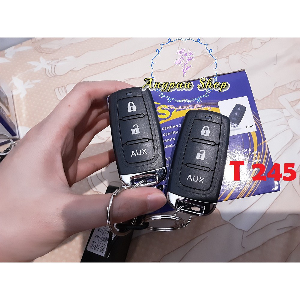 TERMURAH  Car Alarm Mobil DCS KOMPLIT T207 T245 T226 T289 T291 suara TUK TUK Original Universal Semua Mobil 12V