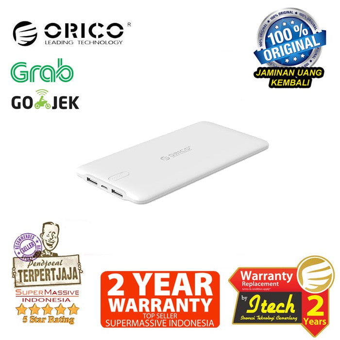 ORICO LD50 5000mAh Scharge Polymer Power Bank - Putih, Pink, Brown