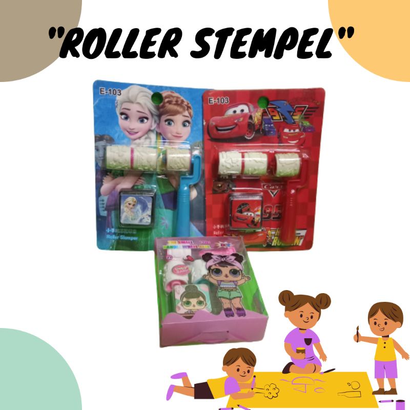 

ROLLER STAMPEL/ Stempel Roll /Mainan Edukasi / LOL CARS FROZEN