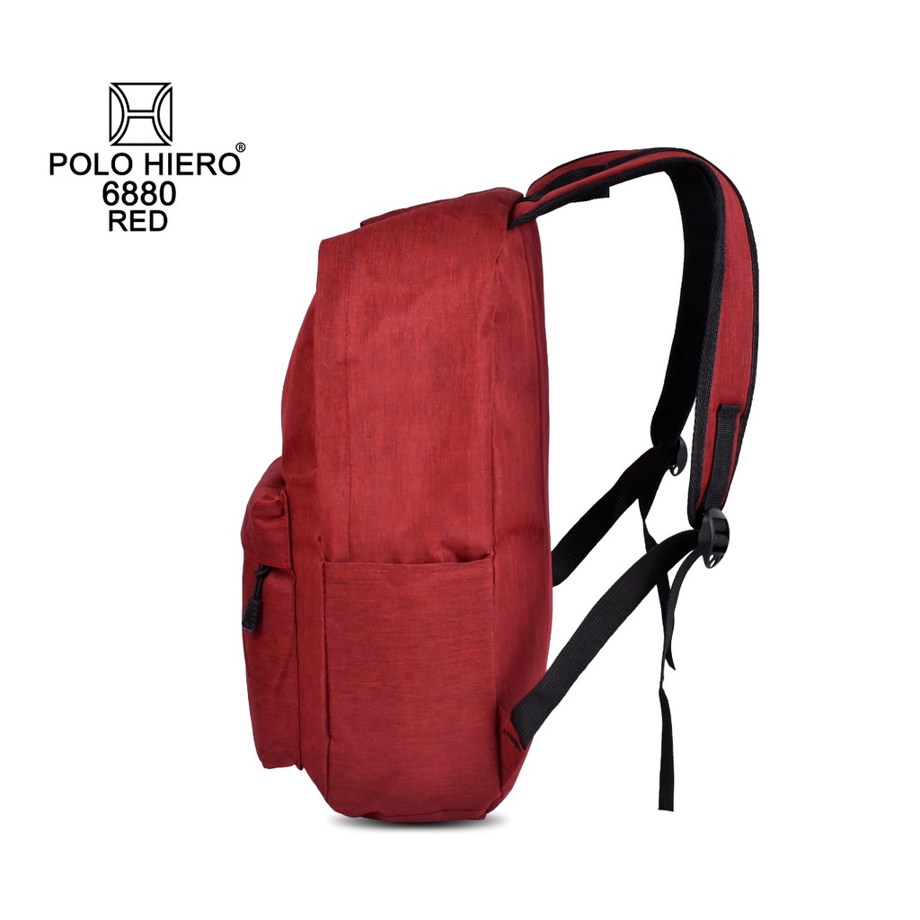 (RF) Tas Polo Hiero 6880 Ransel Sekolah Wanita Backpack Casual Tas Punggung (Free Rain Cover)