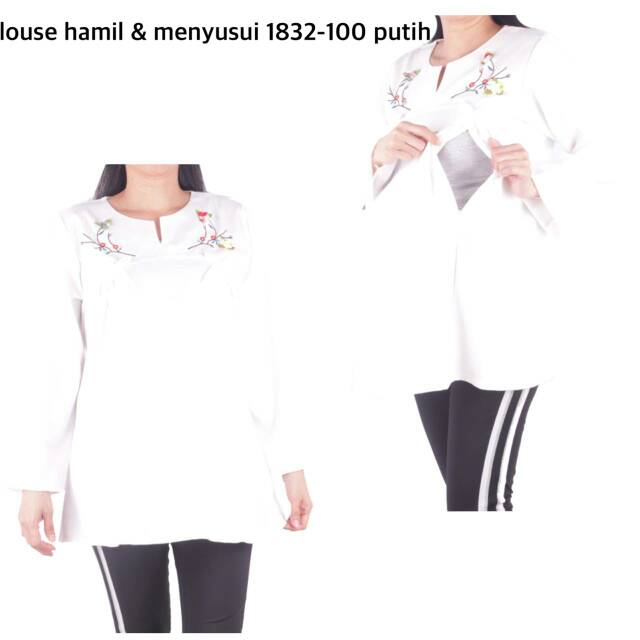 Baju hamil Blus hamil dan menyusui 1832 putih