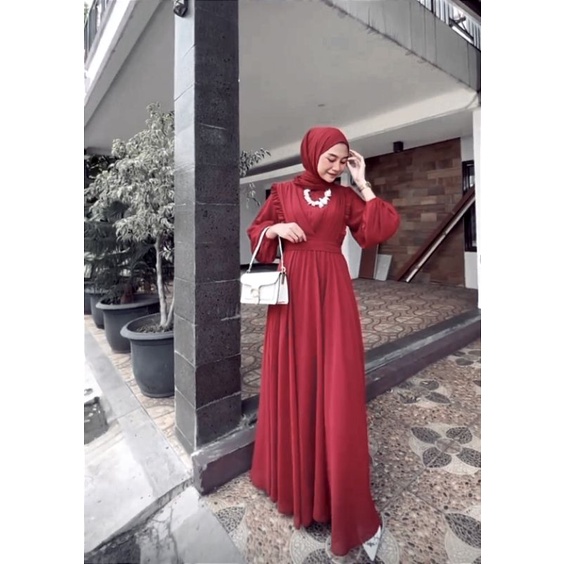 GAMIS CERUTY/AZALEA DRES CERUTY ARMANY/GAMIS WANITA/DRESS MUSLIM REMAJA/GAMIS PESTA PREWEDDING/DRESS MUSLIM TERBARU/GAMIS MALAYSIA/BAJU GAMIS MUSLIMAH BUSUI TERMUARAH/OLLA GAMIS SIZE M L XL/FAR MOSLEMSTORE