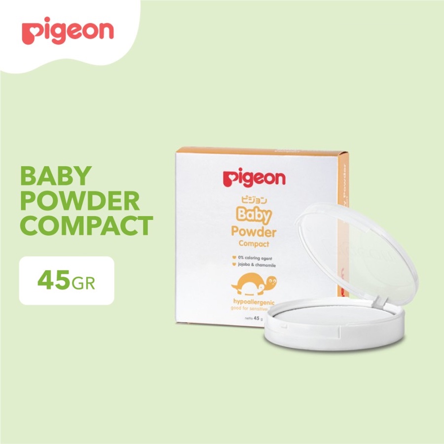 Pigeon Baby Compact Powder Cake Chamomile with Case 45gr | Baby Powder Pigeon | Bedak Bayi