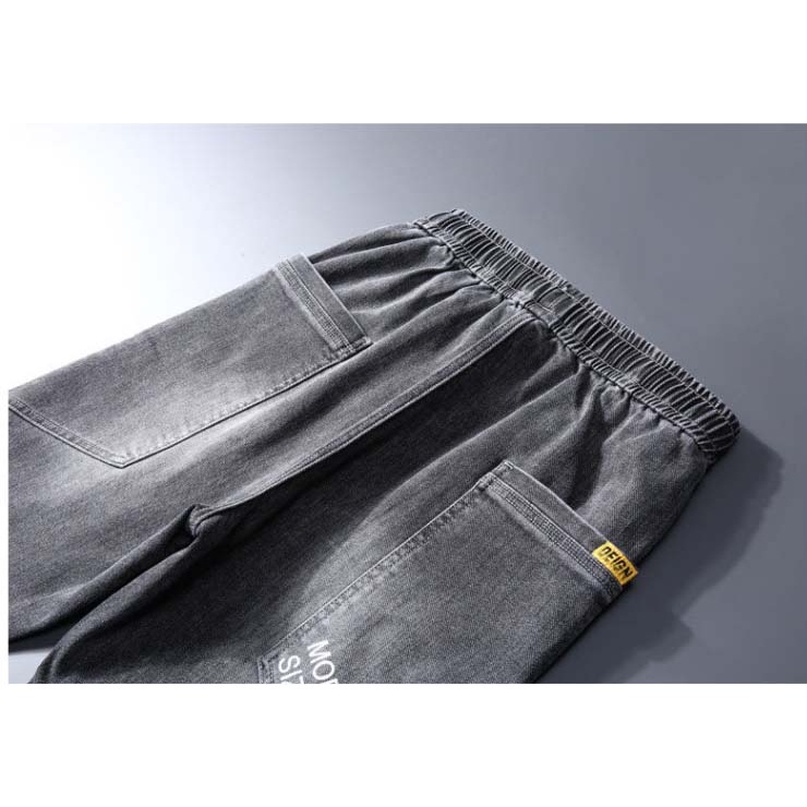 CELANA JEANS PRIA FASHION,CELANA JEANS HITAM,CELANA NORMAL STYLE,2022 TERBARU CELANA HIP-HOP