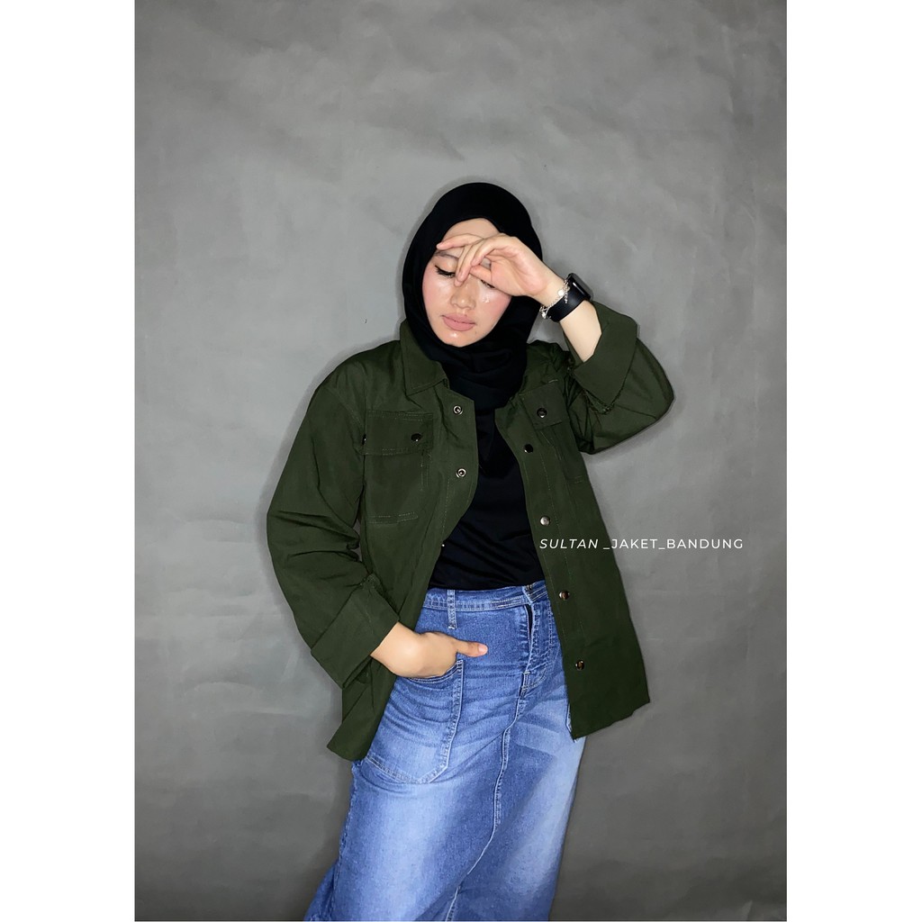 Jaket Semi Parka || Trucker Jacket || Size M - XXL-ARMY