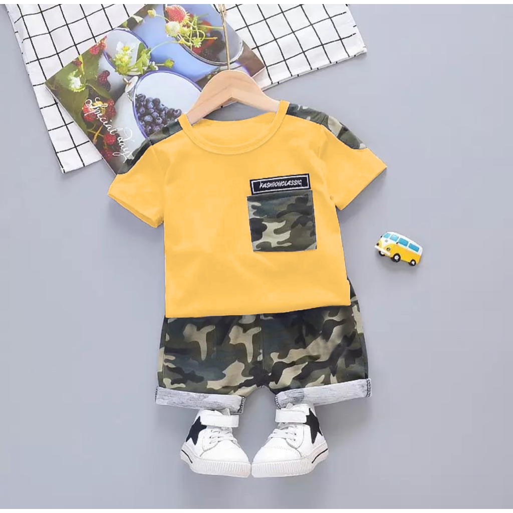 SETELAN NAUFAL KIDS ARMY 1-5 TAHUN SETELAN ANAK LAKI LAKI SETELAN ANAK PEREMPUAN 1-5 TAHUN