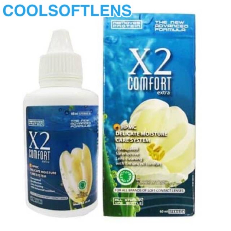 (GROSIR 8.500) Air Softlens X2 60ml / Cairan Softlens X2 60ml / X2 Comfort 60ml / Air Softlens / X2 60 ML COOLSOFTLENS