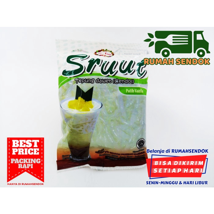

NEW Cendol/Dawet Sruut Putih Original Tepung Premix Instan 100gr Mr. Food