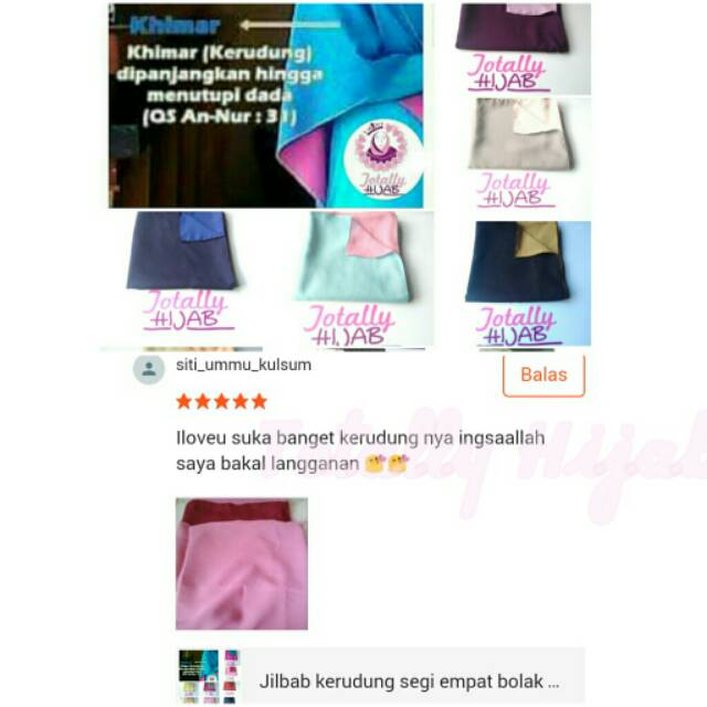 Hijab Bolak Balik Segi empat Murah Tebal Polos Besar 2 Warna 2 in 1 Jumbo Syari bisa Grosir di Jogja