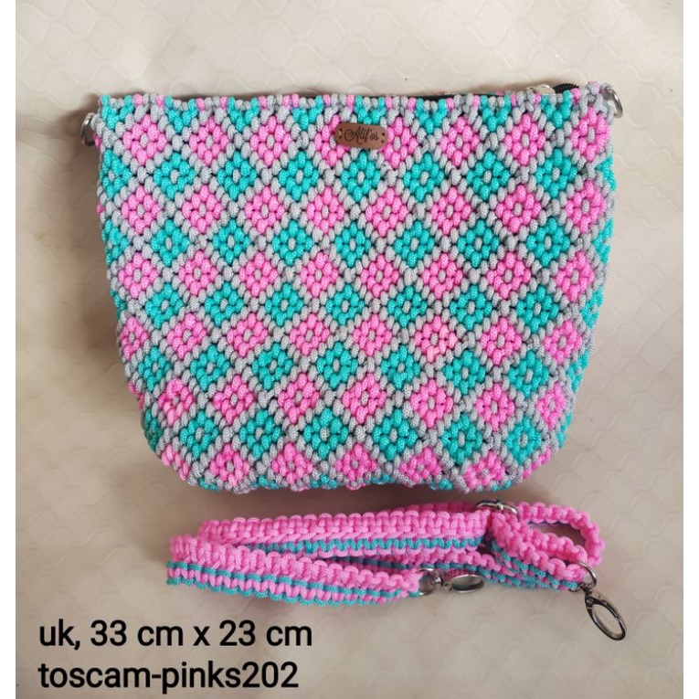 Tas Rajut Slingbag Besar Songket Bali / tas wanita