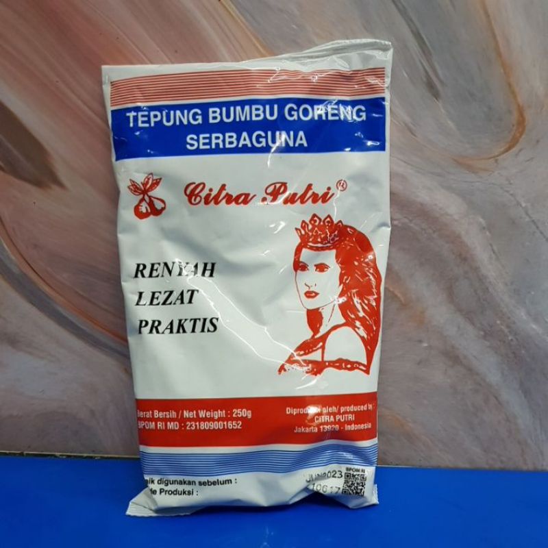 

Tepung Bumbu Goreng Serbaguna Merk Citra Putri 250gr