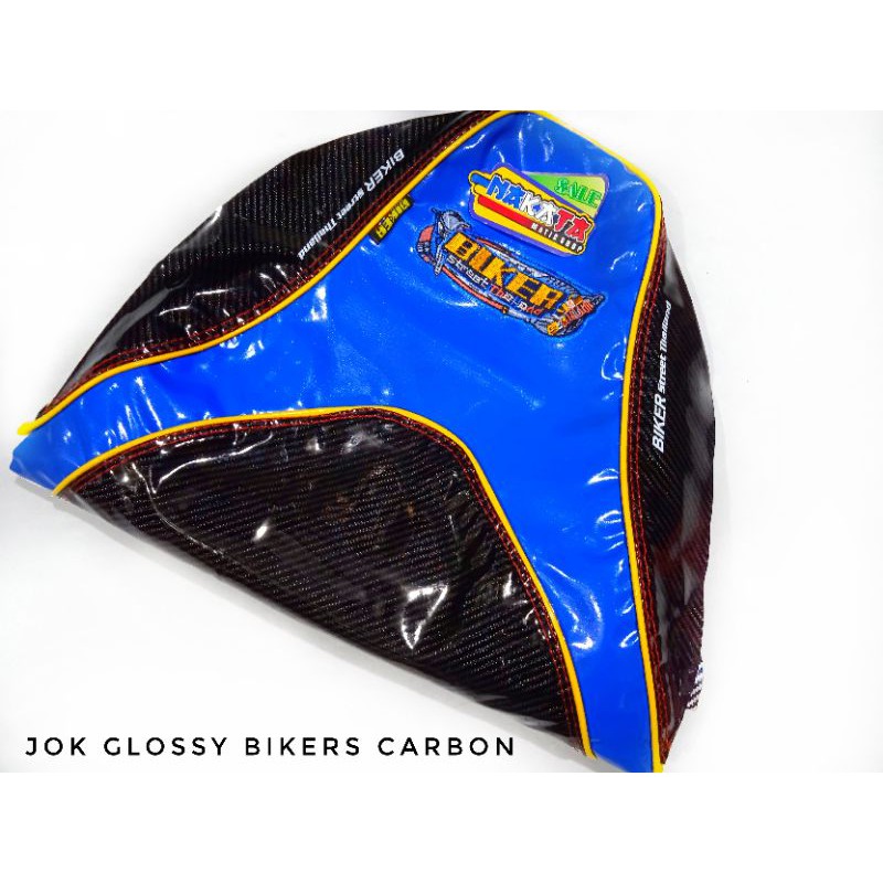 jok glossy bikers carbon kulit jok motor bikers carbon sarung jok motor bikers carbon kulit jok moto