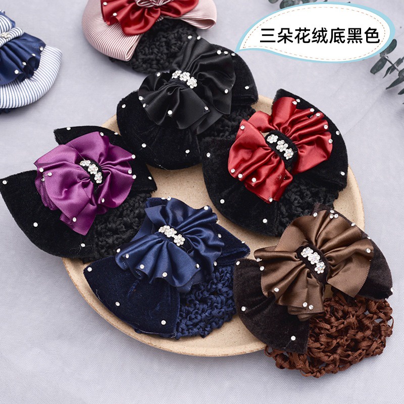 Jepit rambut hairnet pita mode korea elegan bahan premium halus original import