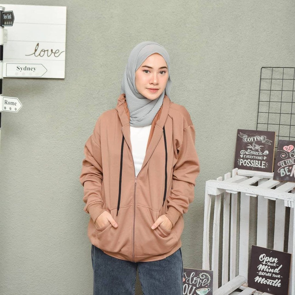 Nara Grosir - XXL Zipper Hodie l Jaket Hodie Polos l Fashion Pria dan Wanita