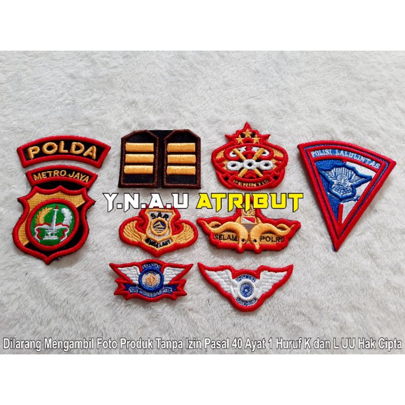 ATRIBUT PDL POLRI / PAKET ATRIBUT PDL AKP POLRI BORDIR TIMBUL