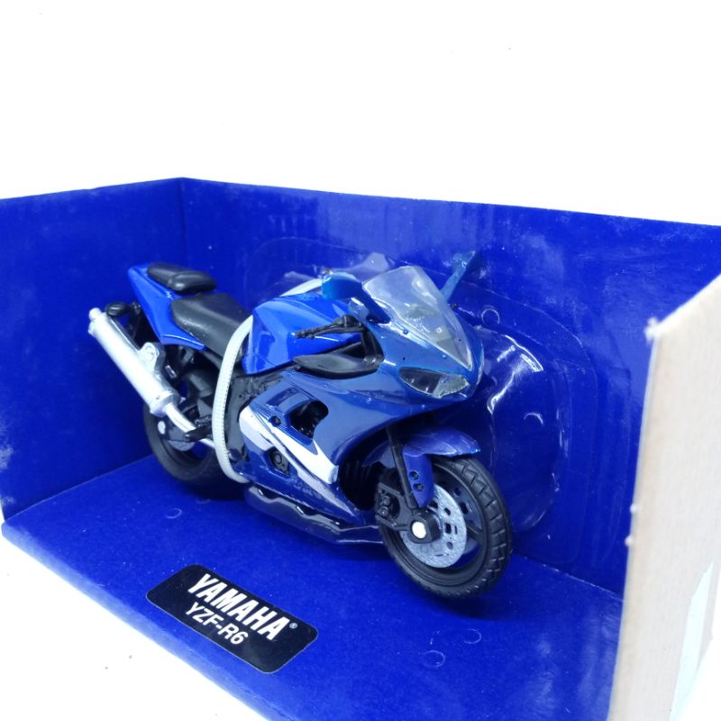 Diecast Motor Sport YAMAHA YZF-R6 Miniatur Motor Moge Yamaha Newray 1:18