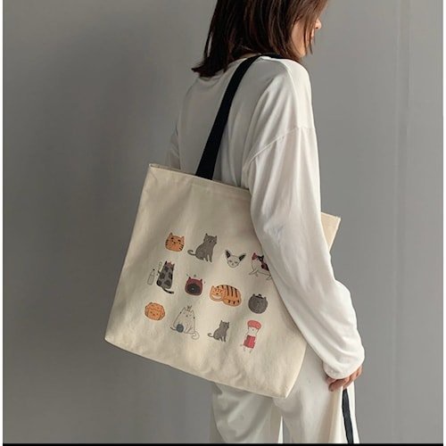 Totebag Kuliah Sekolah Kerja Lucu tote Bag Kece Kekinian Variasi Tote Bag Kpop Aesthetic Totbag Tootbag Kanvas Korean Style Printing