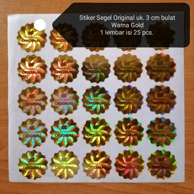 

Stiker Segel Hologram Original Uk. 3 cm