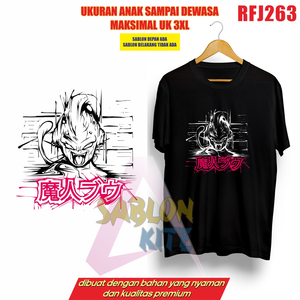 MURAH!!! KAOS KEREN ANIME MAJIN BOO RFJ263 DRAGON BALL