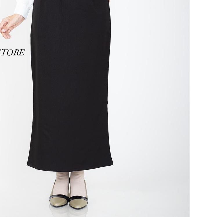 ♪ HaymeeIDN - Rok Span Wiron Rok Kantor Biron Wanita Office Skirt Woman Formal Casual Fashion -Hitam