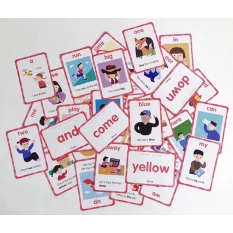 Saalin 220 sight words flash card - activity games - buku import anak