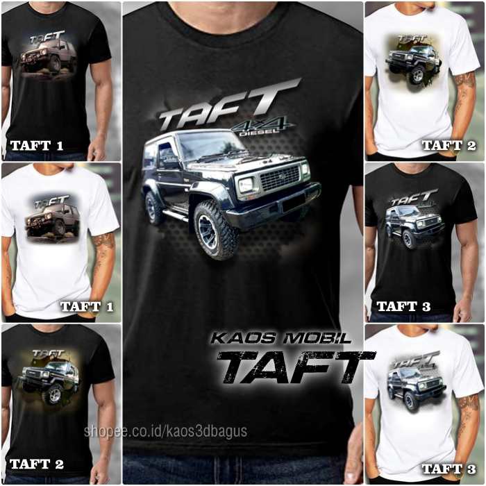 KAOS TAFT GT Baju Kaos Mobil TAFT Offroad T-Shirt Kaos Klub Mobil Daihatsu Taft Community